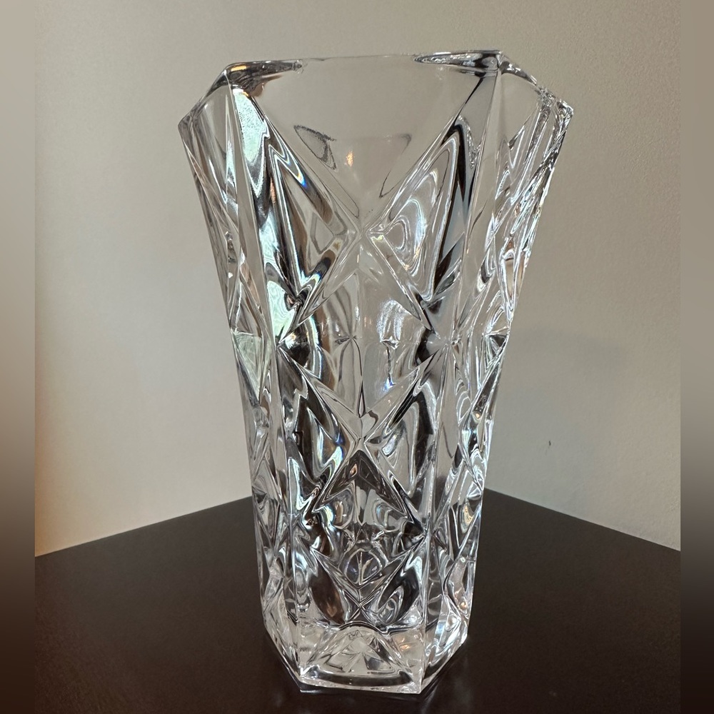 Six Sided Crystal Vase